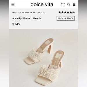 Dolce Vita Nandy Pearl Heels, size 8, never worn!!